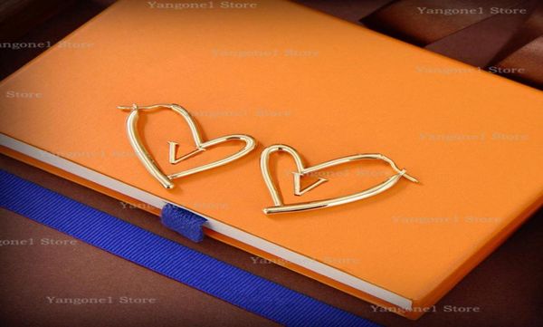 

2022 designer fashion womens big circle simple letters earrings stud hoop earring luxury woman for wedding party jewe1210636, Golden;silver
