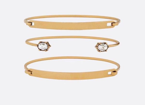 

fashion brand have stamps cz bangle women wedding lovers gift engagement luxury jewelry with box6091219, Black