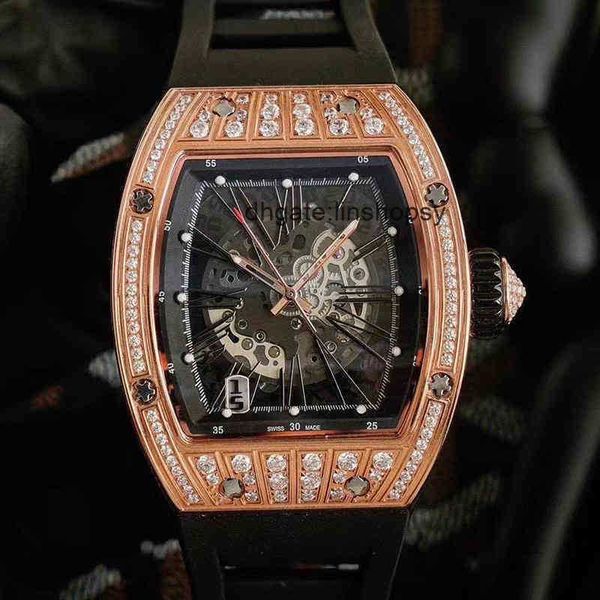 

alluxury mens mechanical watch richa milles business leisure rm010 automatic gold case tape trend swiss movement wristwatches, Slivery;golden