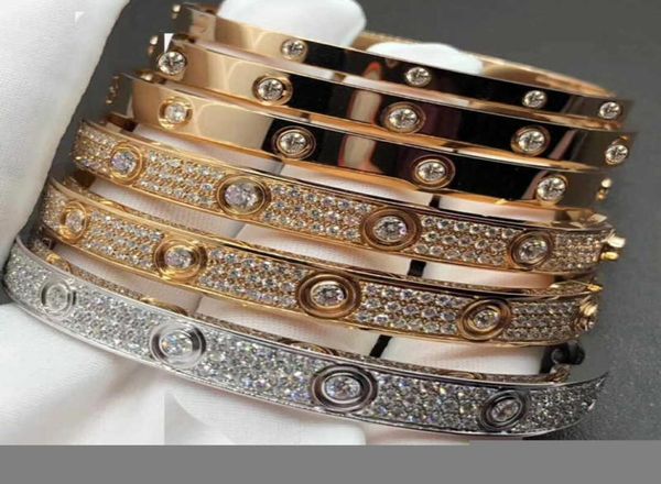 

jewelry cuff bracelets screw bracelet for women stainless steel love luxury jewelry bangle couple gift2817182, Golden;silver