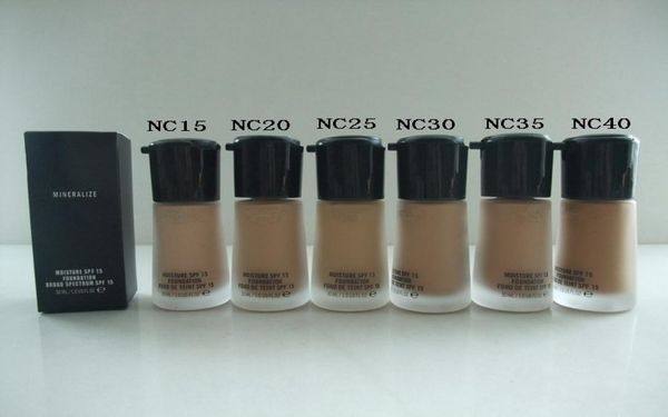 

6pcs makeup moisture spf 15 foundation 30 ml01237835517