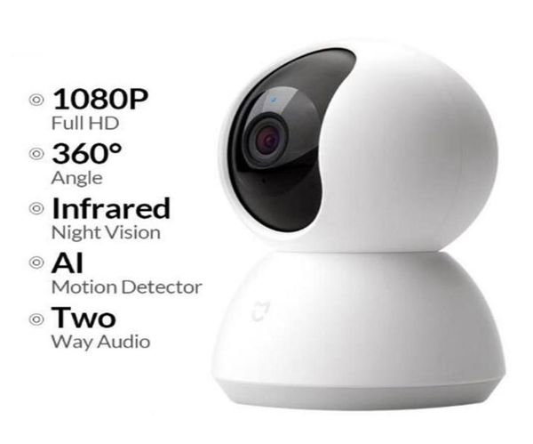 

xiaomi mijia mini ip camera wifi 2mp 1080p hd infrared night vision 360 degree wireless smart mi home security camera system9223342, Black;white
