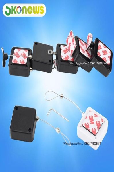 

alarm systems 50 pcs merchandise security tether steel cable retail shop square shape retractable anti theft pull box recoiler4533117