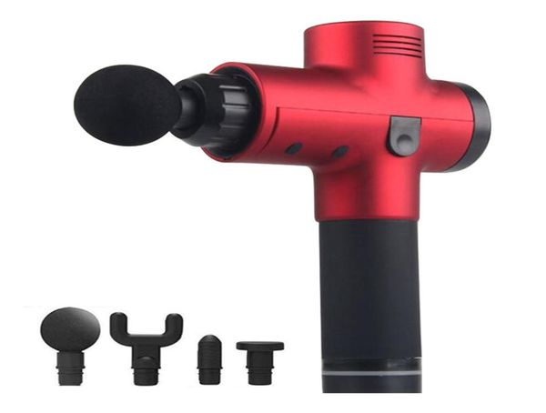 

2020 4 heads percussion massage gun professional deep tissue massager for muscle tension relief body massager by dhl4766037