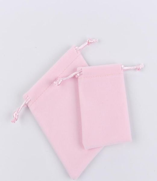 

3 sizes pink velvet jewelry pouch gift present package fit for necklace bracelet earring christmas bags5712816, Pink;blue