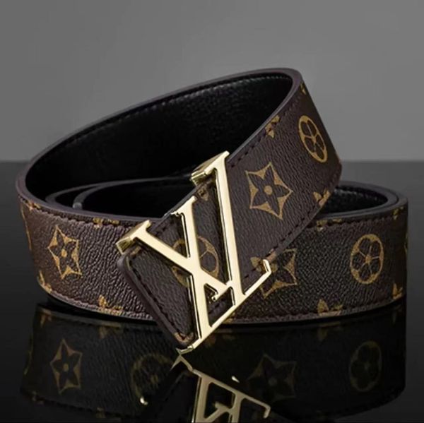 

men women designers belts classic fashion casual letter smooth buckle womens mens leather belt width 3.8cm with orange box, Black;brown