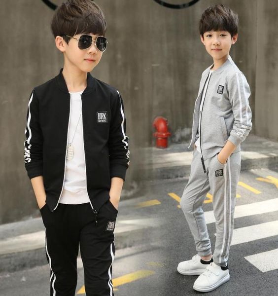 

clothing sets boys clothes set kids spring autumn jogging tracksuits jacketspants sports suit children 5 6 7 8 10 12 years6083546, White