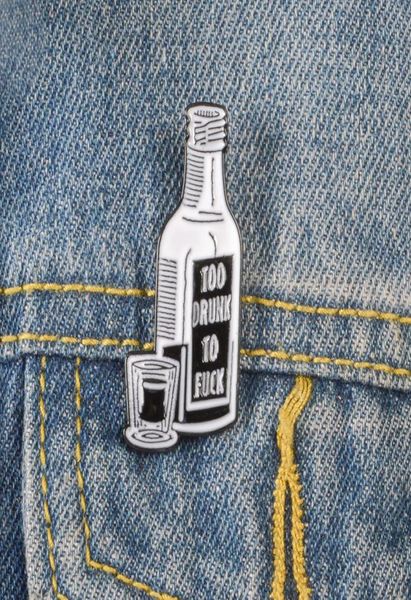 

wine bottle wine glass special cartoon brooch creative lapels denim coat badge gift for man homemade1738837, Gray