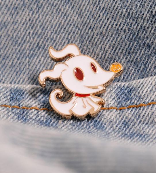 

gold plated cartoon ghost brooch pins enamel funny metal brooches for girls gift jewelry badges bag clothes accessories men shirt 6781479, Blue
