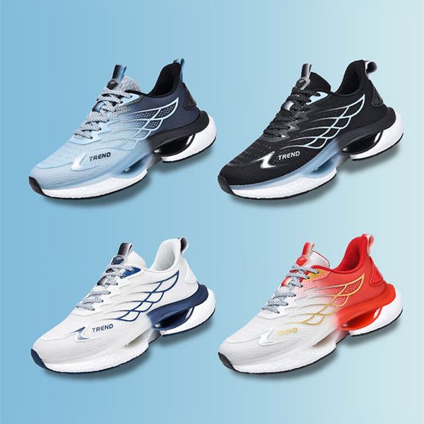 

new men's shoes fashion shoes breathable hollow mesh shoes casual popcorn glow-in-the dark sneakers light outdoor shoes, Black