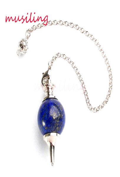 

maya bead reiki dowsing natural stone pendants pendulum chain jewelry healing chakra hypnosis charm pagan wicca witch accessories 6161207, Silver