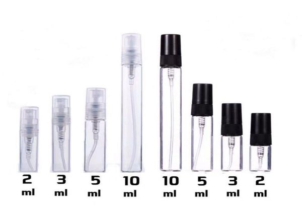 

2ml 3ml 5ml 10ml plastic glass mist spray perfume bottle small parfume atomizer travel refillable sample vials tube5336174