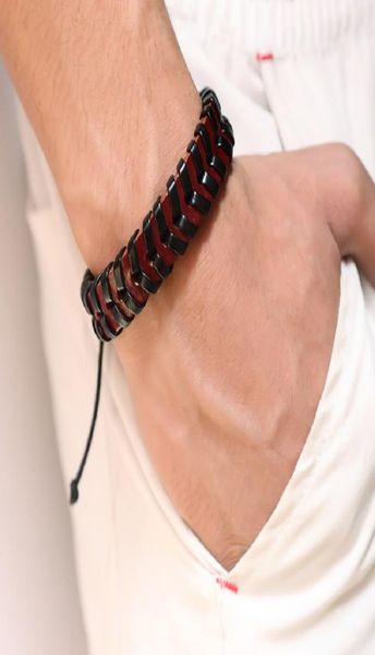 

fashion mens charm leather cuff bracelet handmade braided jewelry design hip hop rock punk men black brown bracelets for gifts7666256, Golden;silver
