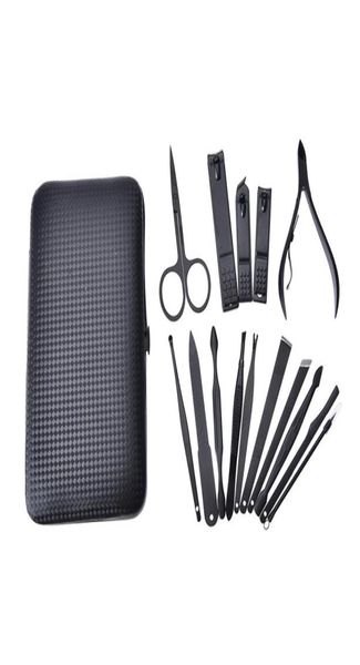 

stainless steel set with case nail clipper cutter trimmer ear pick grooming kit manicure pedicure toe nail tools 15 pcsset8720393