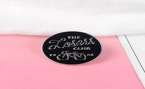 

the loser club enamel pin black silver bike round badge brooch bag clothes lapel pin simple fun punk jewelry gift for friends va3044896, Blue