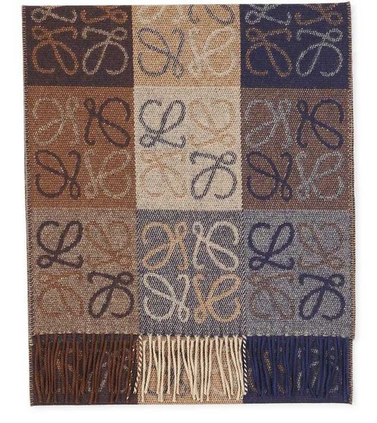 

autumn and winter female woven jacquard shawl imitation cashmere color lattice wool knitted scarf, Blue;gray