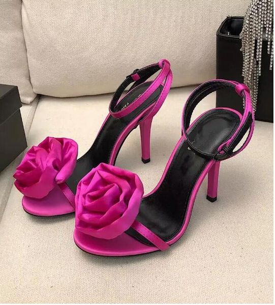 

name designer luxury cassandra sandals shoes flower satin women leather lady opyum gladiator sandalias party wedding stiletto heel black ros