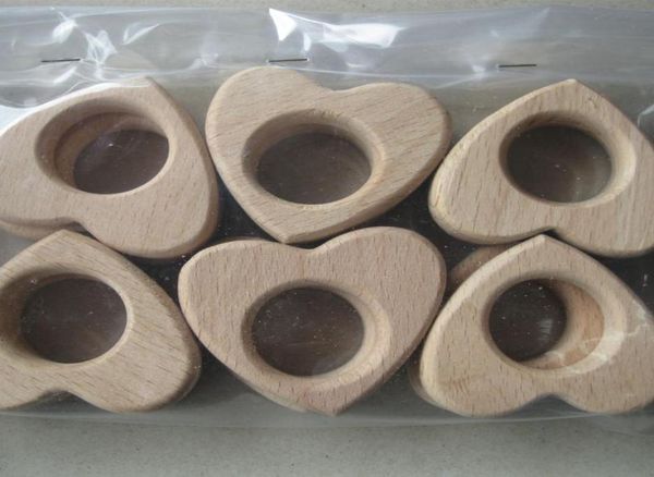 

12pcslot beech wooden teether unfinished hand crafted heart rings wood beads engraved heart diy accessories8054222, Black