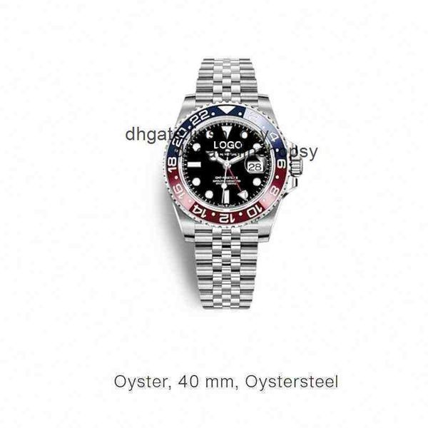 

aluxury watch date gmt aaa 40mm automatic mechanical mens 3a watch lluxury brand gmt sapphire crystal ceramic luminous waterproof rol exable, Slivery;golden
