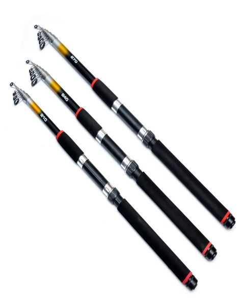 

glass fiber telescopic fishing rod 21m 24m 27m spinning rod saltwater fishing travel rod fishing tackle equipment7064440