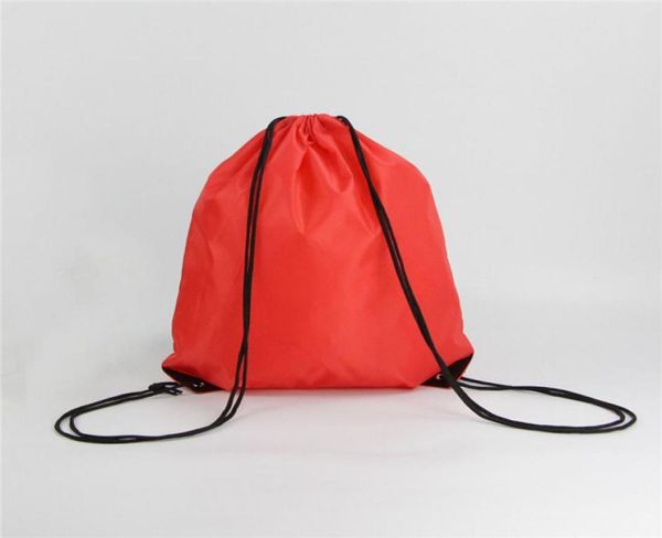 

200pcs 10 color 3540cm outdoor sport camping hiking climbing cycling nylon drawstring backpack bags support logo print2579463