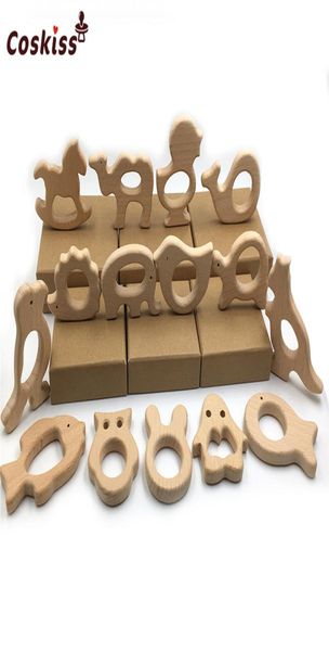 

30pcs diy baby teether toys organic natural beech wooden different types combination animal hand cut toys baby wooden teether show9356288