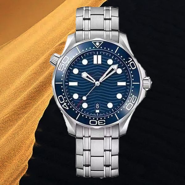

automatic mechanical omeg wrist watches for men new dial master watches 41mm sapphire work watch luxury brand luminous folding strap montre, Slivery;brown