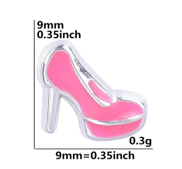 

20pclot high heel shoe floating locket charms diy accessory fit for magnetic glass living locket necklace making3430929, Bronze;silver