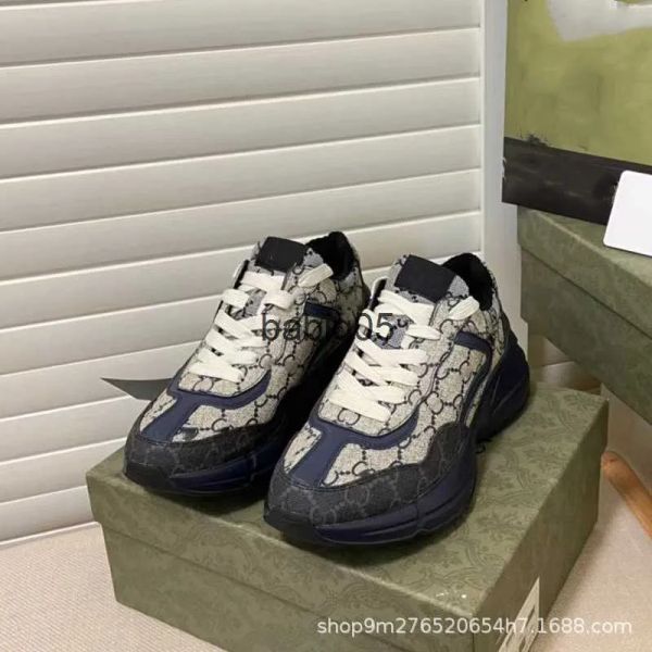 

g dad's platform shoes new color-blocking vintage casual with thick soles women's versatile t230213 ohs, Black