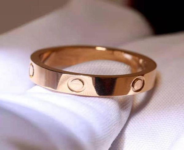 

logo luxury ring box women 5mm stainless steel polished rose gold zircon fashion jewelry valentine039s day couple gift for girl7255789, Silver