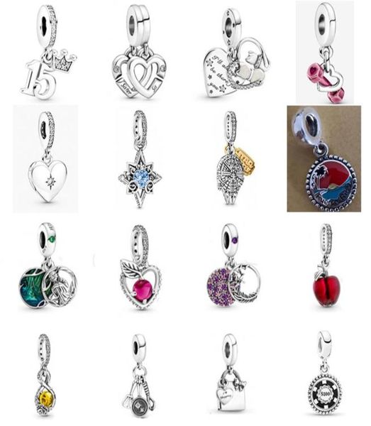 

new 2021 100 925 sterling silver love crown pendant fit diy original bracelet fshion jewelry gift16779204, Black