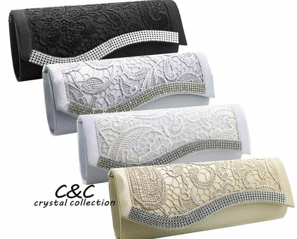 

2020 new fashion crystal diamonds lace evening bags wedding accessories woman bags wedding party bags2479892, Black