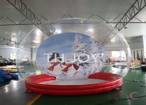 

outdoor activities 5m long big transparent inflatable dome bubble tent snow globe with tunnel christmas decoration balloon6586928