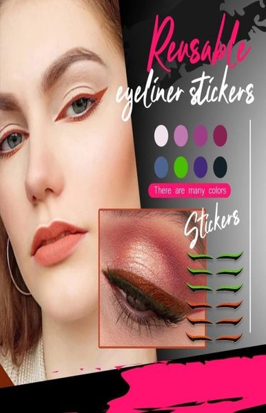 

612pcs eyelid line stick reusable eyeliner stickers cat eyes wingtip sticker kit lazy person eye liner makeup8247048