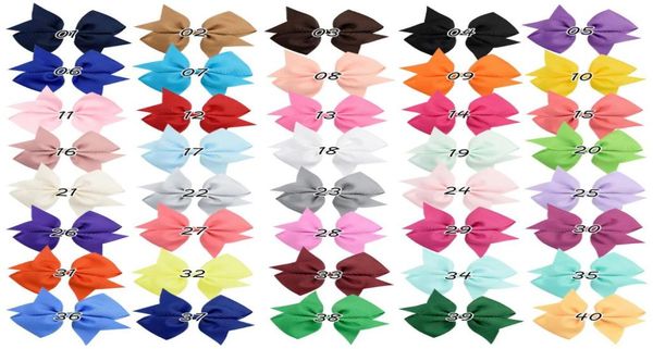 

ins quality fashions 40 colors baby kids girls barrettes bowknot hairpins children6916872, Slivery;white