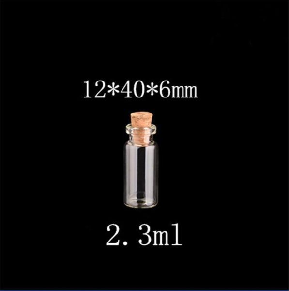

12406mm 23ml glass bottles with cork small transparent mini empty glass vials jars 200pcslot7945740