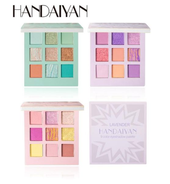 

handaiyan blue eye makeup 9 color matte pearlescent shimmer matt brighten easy to wear mashed potato makeup nine palace eyeshadow 8226245