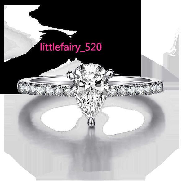 

band rings s925 moissanite rings pear cut moissanite women ring, Silver