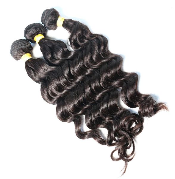 

malaysian indian brazilian virgin hair bundles peruvian natural wave hair weaves natural color human hair extensions4357298, Black;brown