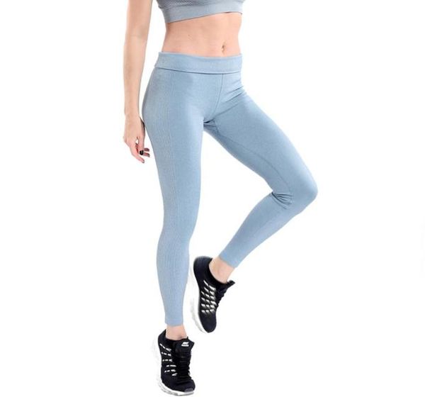 

women yoga pants high elastic fitness sport leggings tights slim running sportswear sports pants quick drying training trousers6715831, Black;blue