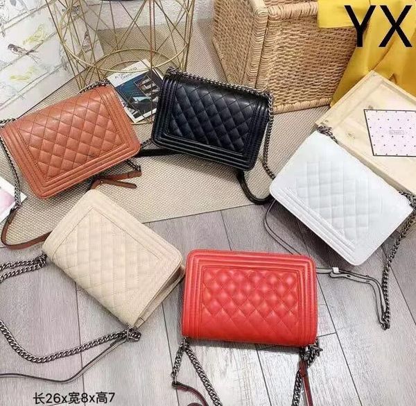 

designer bag shoulder bags tote bag channel chain bags classics flap luxury caviar handbag check velour thread purse double letters solid ha