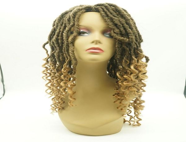 

aohai two tone newlock braided lace front wig japanese fiber 20 inches long synthetic hair replacement whole 2606732, Black
