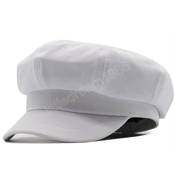 

new spring summer white beret hats for women men french berets fashion solid color berets cap, Blue;gray