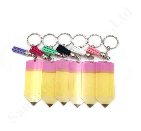 

keyring keychain tassel decorative buckle 83cm acrylic teacher appreciation gift pencil dangle charms key chain xmas halloween a16442980, Red;brown