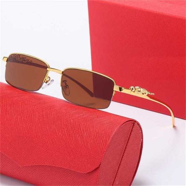 

new leopard head half frame men's trend small box women's fashion glasseskajia new, White;black
