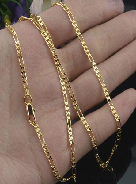 

2mm width gold necklace for women men silver link chains necklace fashion jewelry whole 20208427895
