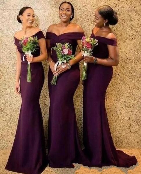 

2022 grape purple mermaid bridesmaid dress off shoulder sheath wedding guest gown formal party prom evening dresses b0603g12798928, White;pink