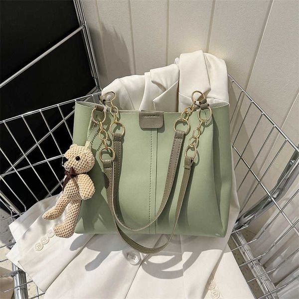 

commuting large capacity bag for women spring new college student class shoulder bag fashion simple tote bag for women