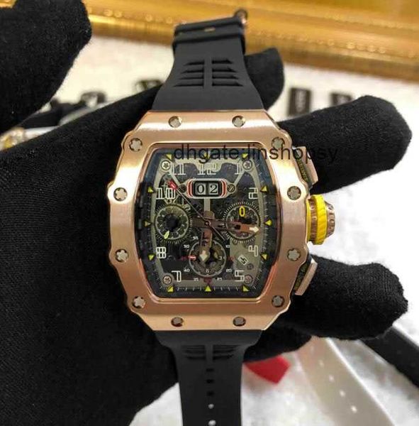 

alluxury mens mechanics watch richa wristwatch richard's same mens large dial 45mm wine barrel milles fully automatic mechanical milles, Slivery;golden
