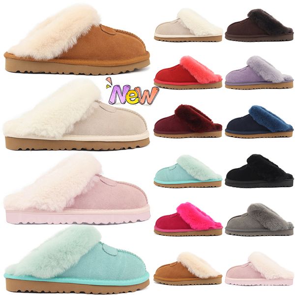 

2023 australia classic slippers furry slides men women winter snow fluffy shoes uggly australian boots black brown pink indoor outdoor slipp